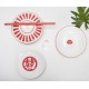 Baguettes chinoises, originale, deco, porcelaine, rouge - Paola Navone