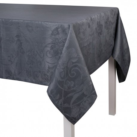 Tissu nappe au metre Tivoli Gris Flanelle, Le Jacquard Français 