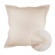 Taie carrée unie en percale de coton 90 fils/cm² Olana Lin