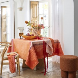 Tissu enduit Mumbai Marigold, laize 180cm, Le Jacquard Français