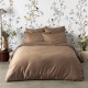 Parure de lit unie en satin de coton Bio Teophile Biche