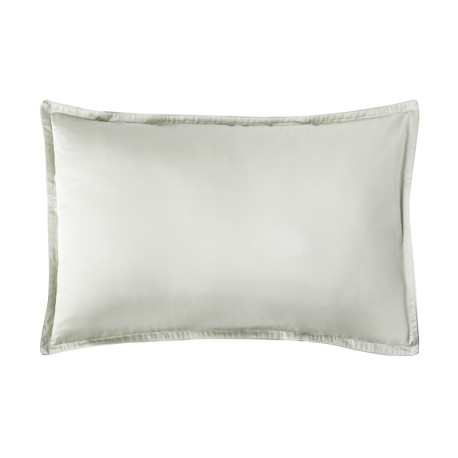 Taie rectangle satin de coton Bio Teophile Tilleul