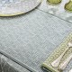 Set de table coton antitache Wagara Céladon, Le Jacquard Français 