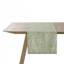 Chemin de table coton Charmilles Feuillage, Le Jacquard Français