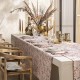 Nappes de table coton et lin Campagne Rose, Le Jacquard Français 