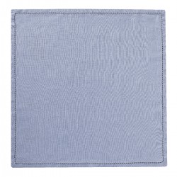 Serviettes de table coton et lin Nuances Denim, Le Jacquard Français (par 4)