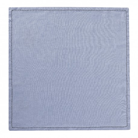 Serviettes de table coton et lin Nuances Denim, Le Jacquard Français 