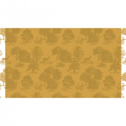 Nappe sur mesure Souveraine Or pur lin laize 180cm, Le Jacquard Français