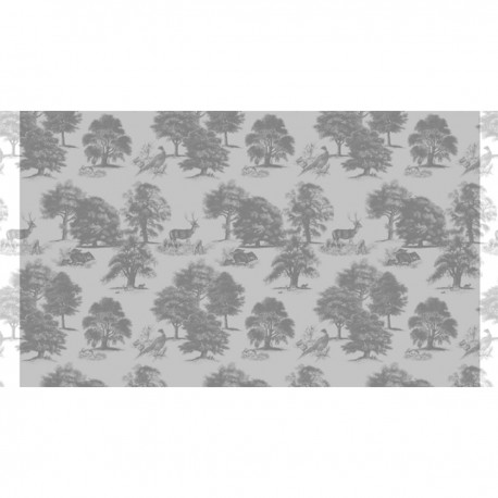 Nappe sur mesure Souveraine Argent pur lin laize 180cm, Le Jacquard Français