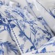 Le Jacquard Français - Parure de lit imprimée en percale de coton 122 fils/cm² Jardin d'Eden Indigo