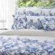 Le Jacquard Français - Parure de lit imprimée en percale de coton 122 fils/cm² Jardin d'Eden Indigo