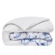 Le Jacquard Français - Housse de couette imprimée en percale de coton 122 fils/cm² Jardin d'Eden Indigo