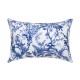 Le Jacquard Français - Taie d'oreiller rectangle imprimée en percale de coton 122 fils/cm² Jardin d'Eden Indigo