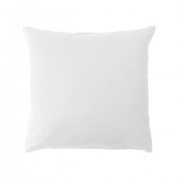 Housses de coussin jacquard coton uni Bastide Neige, Garnier-Thiébaut 