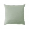 Housses de coussin jacquard coton uni Bastide Verde, Garnier-Thiébaut (par 2)