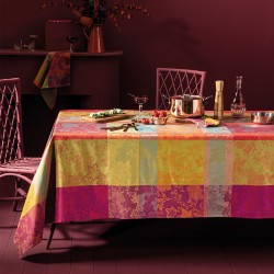 Nappe enduite sur mesure Mille Sous bois Automne laize 180cm, Garnier-Thiébaut