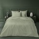  Housse de couette unie en satin de coton 120 fils/cm² Ava Lichen