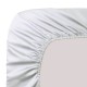 Drap Housse en satin de coton 120 fils/cm² Ava Blanc