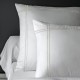 Taies d'oreiller en satin de coton 120 fils/cm² Palais chic Blanc et Diamant