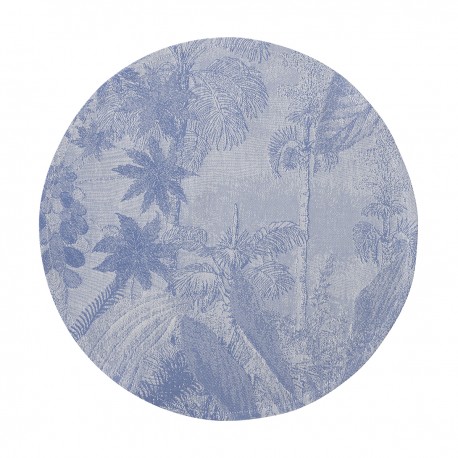 Set de table enduit rond 38cm Sinharâja Océan, Le Jacquard Français 