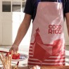 Tablier de cuisine coton Coco-Rico Rouge, Le Jacquard Français