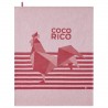 Torchons de cuisine coton Coco-Rico Rouge, Le Jacquard Français (par 4)