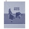 Torchons de cuisine coton Coco-Rico Bleu, Le Jacquard Français (par 4)