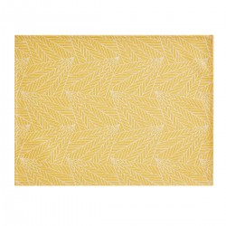 Set de table enduit A la carte Feuilles Citron, Le Jacquard Français 