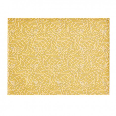 Set de table enduit A la carte Feuilles Citron, Le Jacquard Français 