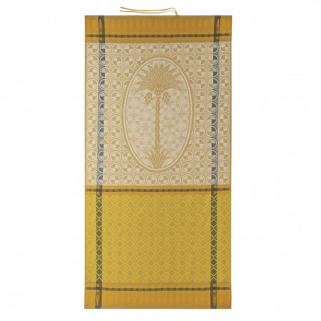 Draps de plage nid d'abeilles Palmeraie Désert 100x200cm, Le Jacquard Français