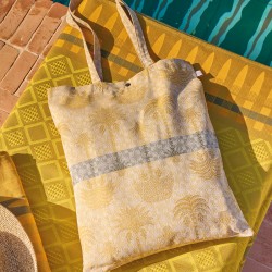 Sac de plage Palmeraie Désert 34x48cm, Le Jacquard Français