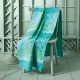 Nappe sur mesure coton Mille Feuillages Turquoise laize 185cm, Garnier-Thiébaut