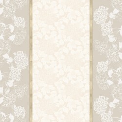 Tissu nappes au mètre Mille Hortensias Naturel laize 185cm, Garnier-Thiébaut