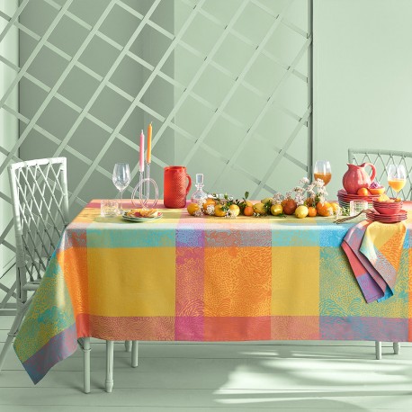 Nappe sur mesure Mille Vagues Exotique, laize 160cm, Garnier-Thiébaut