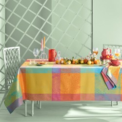 Nappe enduite sur mesure Mille Vagues Exotique, laize 155cm, Garnier-Thiébaut