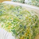 Garnier-Thiébaut - Ensemble Housse de couette + 2 Taies en percale de coton 80 fils/cm² Aube Florale Prairie