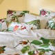 Garnier-Thiébaut - Ensemble Housse de couette + 2 Taies en percale de coton 80 fils/cm² Escales Paradis