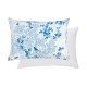 Taie d'oreiller rectangle imprimée en percale de coton 80 fils/cm² Volière Bleu