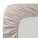 Drap Housse en satin de coton 120 fils/cm² Ava Taupe