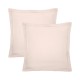 Taies carrées unies en percale de coton 90 fils/cm² Olana Pétale