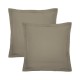 Taies carrées unies en percale de coton 90 fils/cm² Olana Pin