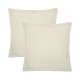 Taies carrées unies en percale de coton 90 fils/cm² Olana Ecru