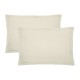 Taies rectangles unies en percale de coton 90 fils/cm² Olana Ecru