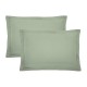 Taies rectangles unies en percale de coton 90 fils/cm² Olana Jade