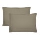 Taies rectangles unies en percale de coton 90 fils/cm² Olana Pin