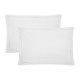 Taies rectangles unies en percale de coton 90 fils/cm² Olana Blanc