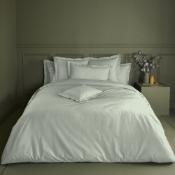 Garnier-Thiébaut - Housse de couette unie en percale de coton 90 fils/cm² Olana Jade