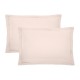 Garnier-Thiébaut - Taies d'oreiller rectangles unies en percale de coton 90 fils/cm² Olana Pétale