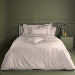 Garnier-Thiébaut - Housse de couette unie en percale de coton 90 fils/cm² Olana Pétale