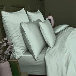 Garnier-Thiébaut - tissu uni en satin de coton 120 fils/cm² Ava Lagon - Laize 268cm